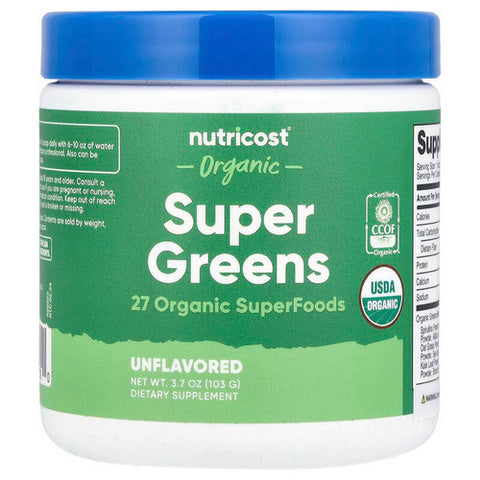 Nutricost, Organic Super Greens Powder, 10 Servings