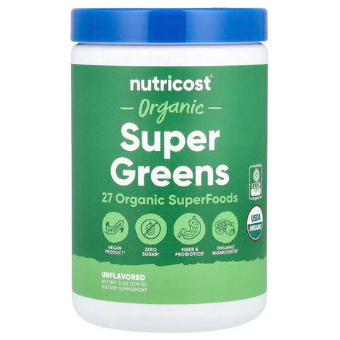 Nutricost, Super Greens Powder Organic, 30 Serving