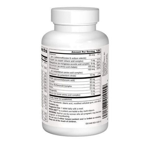 Source Naturals, Mega-One Multi-Vitamin Iron Free, 30 Tabs Source Naturals