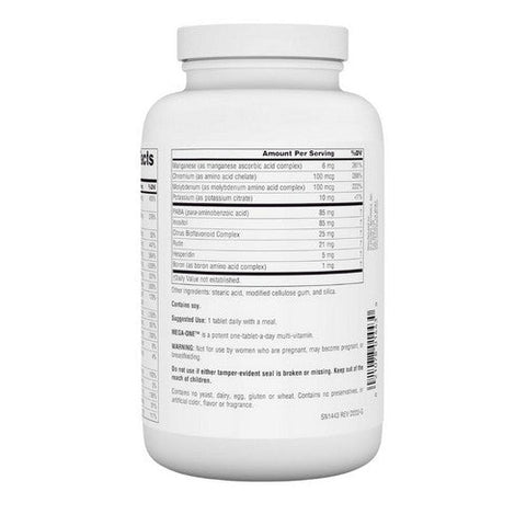 Source Naturals, Mega-One Multi-Vitamin Iron Free, 180 Tabs Source Naturals