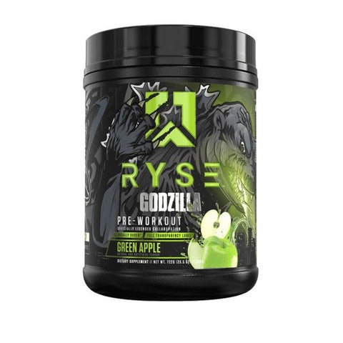 Ryse Supplements, Godzilla Pre Workout Green Apple, 790 Grams