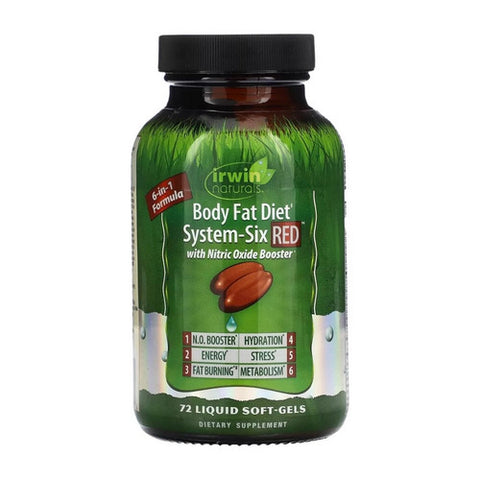 Body Fat Diet System Six Red 72 Softgels by Applied Nutrition