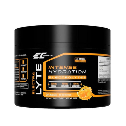 EC Sports, Hydrate Electrolyte Powder Orange, 260 Grams