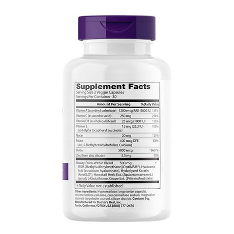 Doctors Best, Women's Hair, Skin & Nails, 60 Veggies Caps