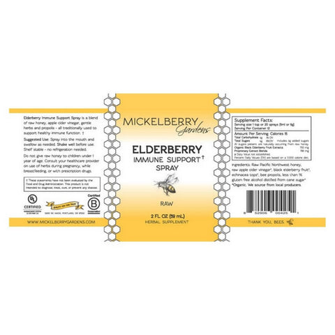 Mickelberry Gardens, Elderberry Immune Support Spray, 2 Oz