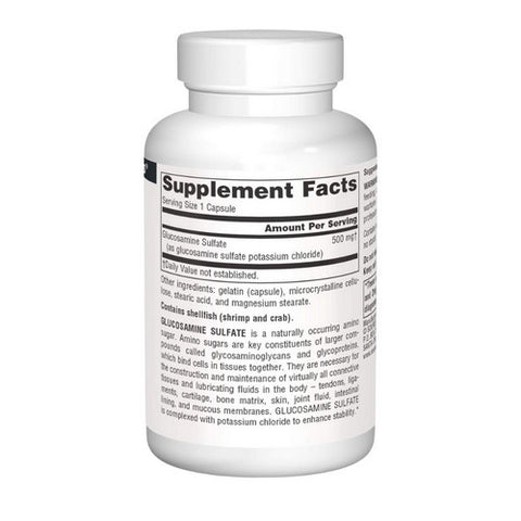 Source Naturals, Glucosamine Sulfate, 500 mg, 60 Tabs
