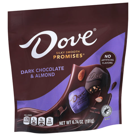 Dove, Dove Promises Dark Choclate And Almond Candy, 6.74 Oz (Case Of 8)