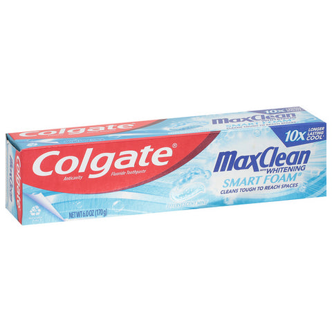 Colgate, Colgate Max Clean Smart Foam with Whitening Toothpaste, 6.3 Oz (Case Of 6)