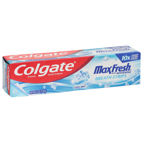 Colgate, Colgate Max Fresh Toothpaste With Mini Breath Strips, 6.3 Oz (Case Of 6)