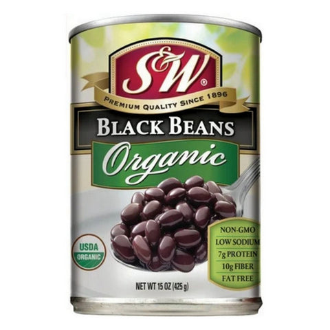 Organic Black Beans 15 Oz (Case Of 12) by S & W