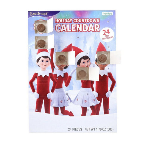Holiday Christmas Candy Chocolate Countdown Calendar 1.76 Oz (Case Of 12) by ELF Brands