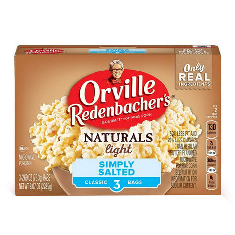 Naturals Simply Salted Popcorn Classic Bag 8.07 Oz (Case Of 12) by Orville Redenbacher's