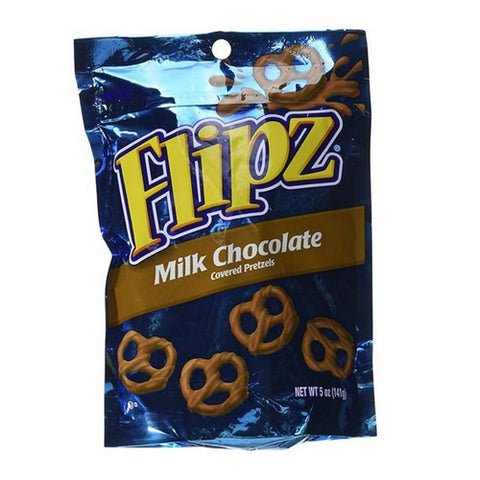 Milk Chocolate Covered Pretzels 5 Oz (Case Of 6) by Flipz