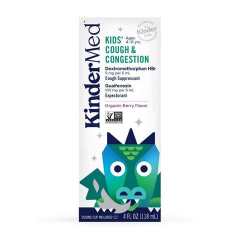 Kids Cough And Congestion Organic Berry Flavor 4 Oz (Case Of 4) by Kinders