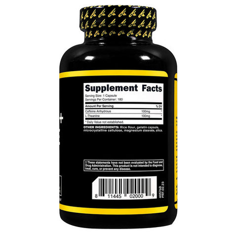 Primaforce, Caffeine + Theanine, 100 Mg + 100 Mg, 180 Caps