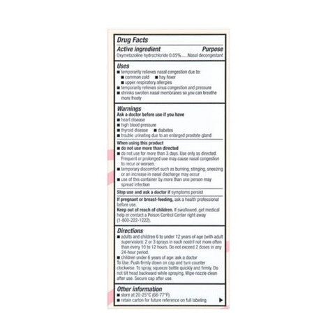 Foster And Thrive, Original Nasal Spray Oxymetazoline HCl, 1 Oz Foster And Thrive