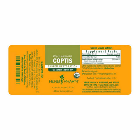 Herb Pharm, Coptis Extract, 4 Oz