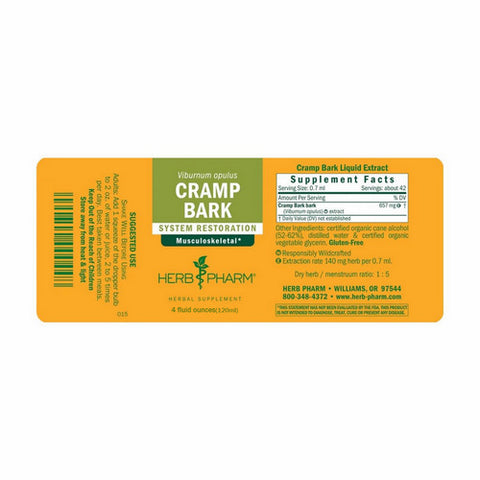 Herb Pharm, Cramp Bark Extract, 4 Oz