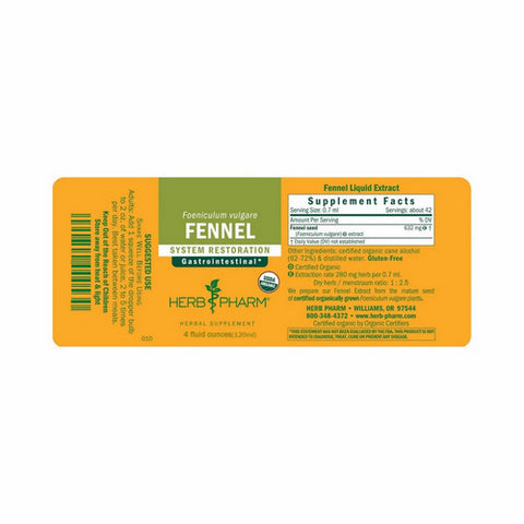 Herb Pharm, Fennel Extract, 4 Oz