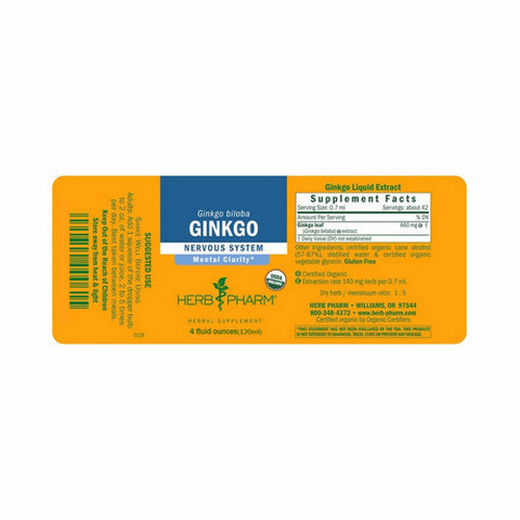 Herb Pharm, Ginkgo Extract, 4 Oz