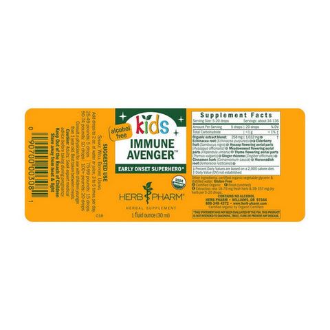 Herb Pharm, Kids Immune Avenger, Alcohol Free, 1 Oz