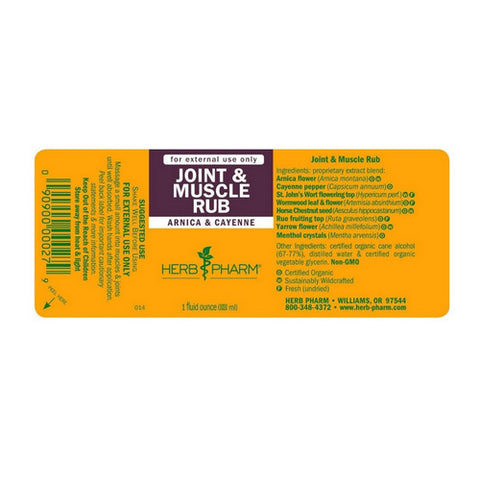 Herb Pharm, Joint & Muscle Rub, 1 Oz