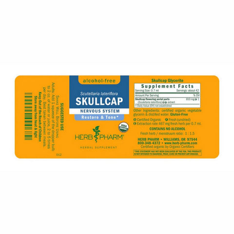 Herb Pharm, Skullcap Glycerite, 4 Oz