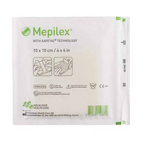 Molnlycke, Molnlycke Mepilex Silicone Foam Dressing 4 X 4 Inch, 5 Count