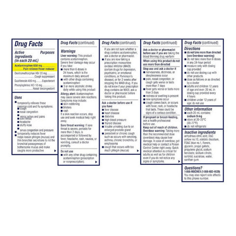 Mucinex, Fast Max Cold Flu And Sore Throat Clear And Cool Liquid, 6 Oz