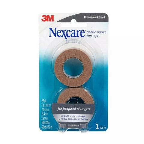 Nexcare, Gentle Paper Tan Tape, 2 Count
