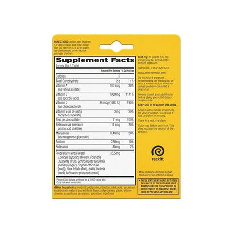 Airborne, Vitamin C Zesty Orange Effervescent Tablets, 20 Coiunt