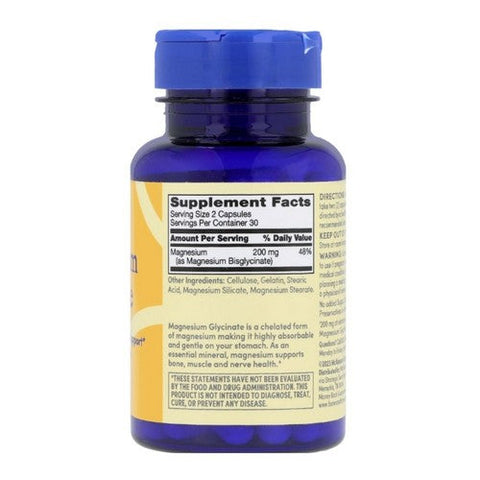 Foster And Thrive, Magnesium Glycinate, 200 Mg, 60 Caps Foster And Thrive