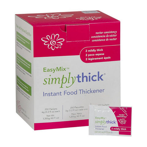 Simplythick, Easy Mix Instant Food Thickener, 200 Count