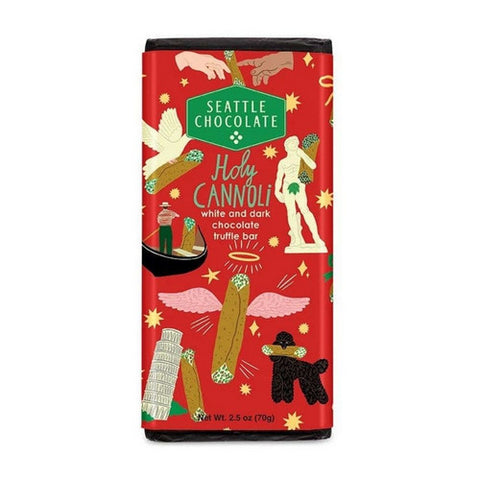Seattle Chocolate Co., Seattle Chocolate Holy Cannoli Truffle Bar, 2.5 Oz