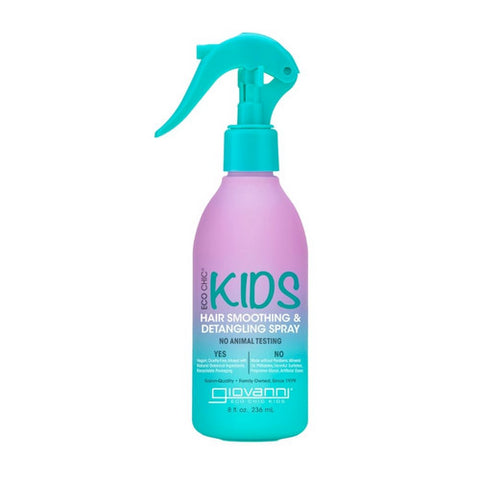 Giovanni Cosmetics, Eco Chic Kids Hair Smoothing And Detangling Spray, 8 Oz