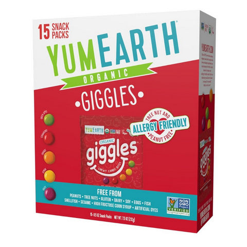 YumEarth, YumEarth Giggles Chewy Candy Bites, 15 Count
