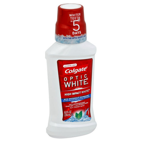 Colgate, Optic White Alcohol Free Mouthwash Fresh Mint, 8 Oz (Case Of 6)
