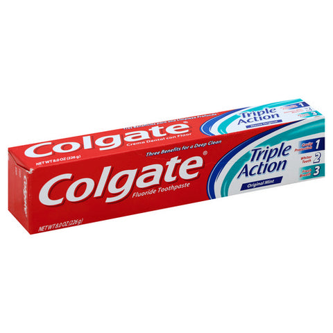 Colgate, Triple Action Toothpaste Original, 8 Oz (Case Of 6)