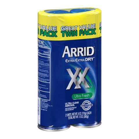 Xx Ultra Clear Ultra Fresh Antiperspirant Deodorant Twin Pack 12 Oz by Arrid