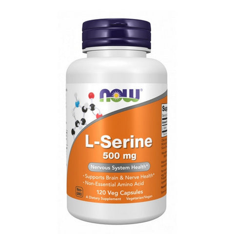 Now Foods, L-Serine, 500 mg, 120 Veg Capsules
