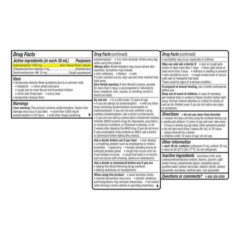 Theraflu, Flu Relief Nighttime Liquid Max Strength Honey And Elderberry, 8.3 Oz Theraflu