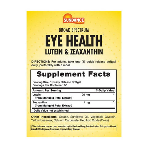 Sundance, Broad Spectrum Eye Health, 50 Softgels