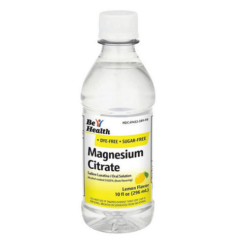Magnesium Citrate Oral Solution Lemon Flavor 10 Oz by Be Health