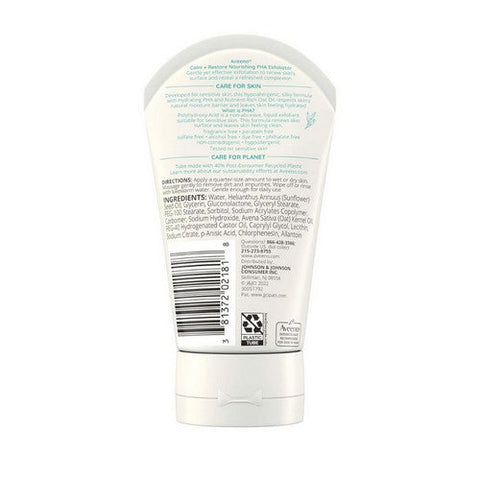 Aveeno, Calm And Restore Nourishing PHA Exfoliating Facial Cleanser Face Wash, 4 Oz