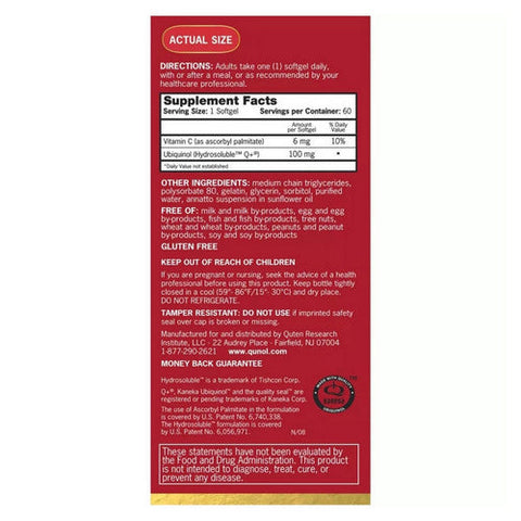 Qunol, Mega CoQ10 Natural Ubiquinol Softgels, 60 Count