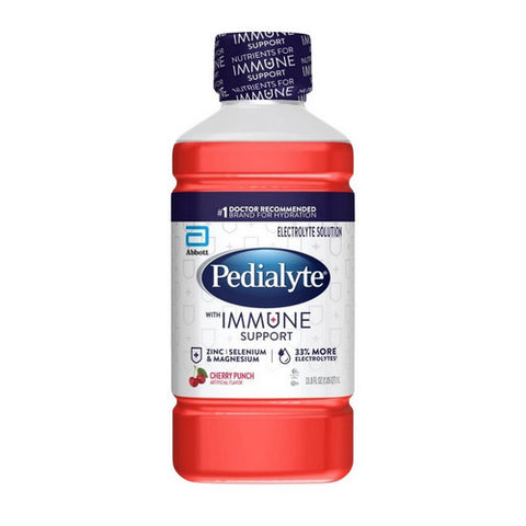 Immune Support Cherry Punch Electrolyte Hydration Drink 33.8 Oz by Pedialyte