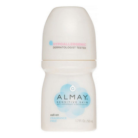 Anti-Perspirant & Deodorant Sensitive Skin Roll-On Fragrance Free 1.7 Oz by Almay