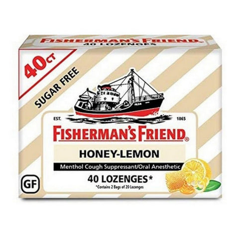 Cough Lozenges Sugar Free Honey Lemon 40 Count by Fisherman's Friend
