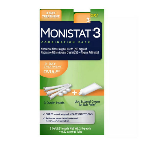 3-Day Treatment Ovule Inserts And External Itch Cream 2.5 Grams by Monistat