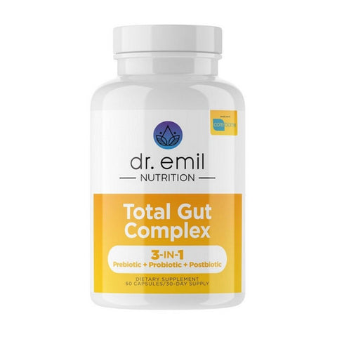 Total Gut Complex 3-In-1 Prebiotic + Probiotic + Postbiotic 60 Caps by Dr. Emil Nutrition